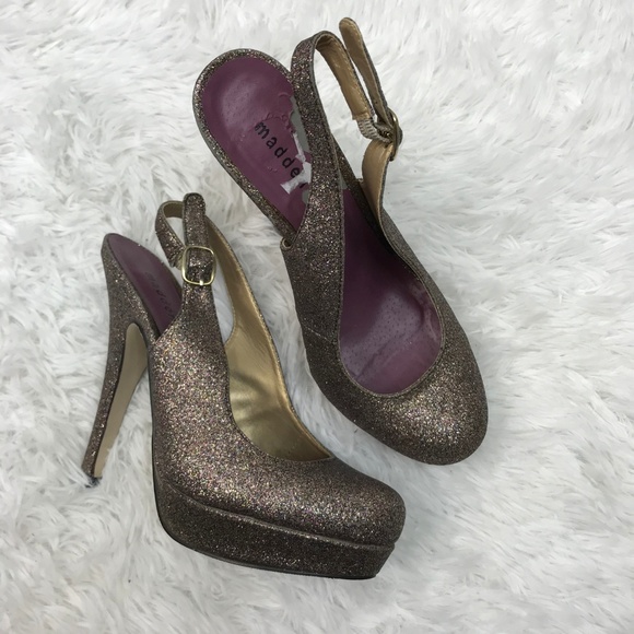 Madden Girl Shoes Madden Girl Platform Heels Sookie Purple Glitter